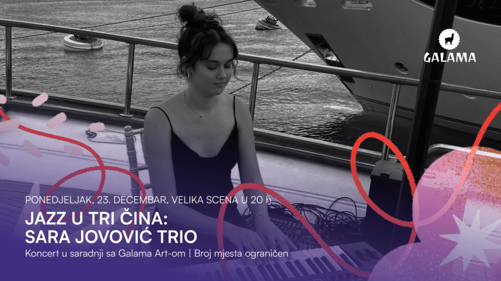 CNP: „Jazz u tri čina: Sara Jovović Trio“ na Velikoj sceni