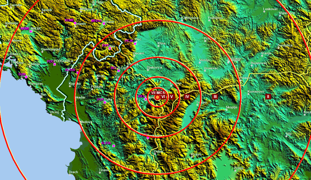 Jači zemljotres na Kosovu, osjetio se i u Crnoj Gori
