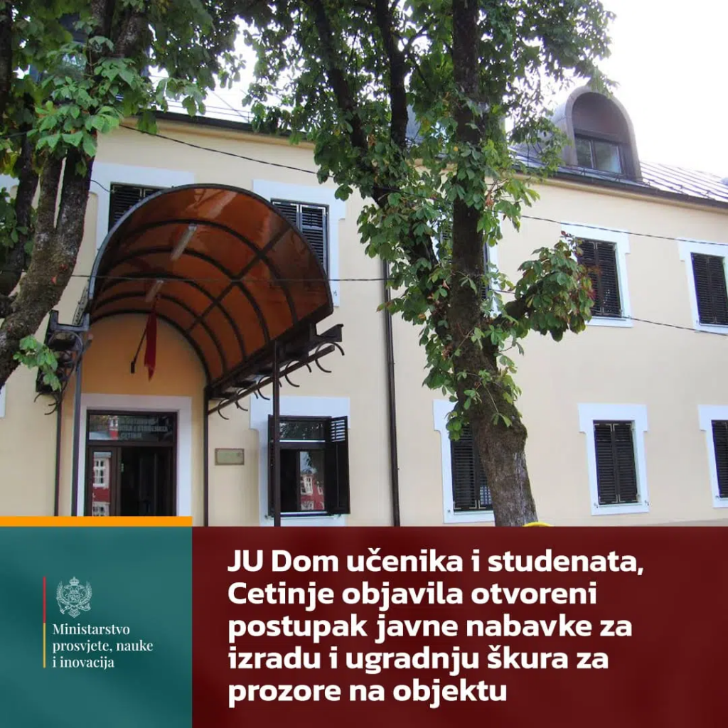 Radovi na Domu učenika i studenata Cetinje