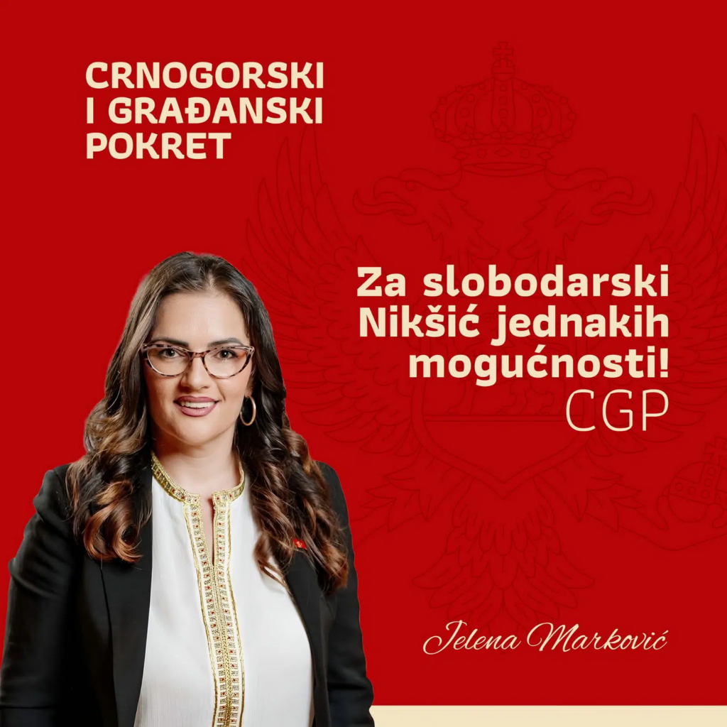 U toku prikupljanje potpisa za Crnogorski i Građanski pokret:Nosilac liste grupe birača ,,Za slobodarski Nikšić jednakih mogućnosti“ Jelena Marković