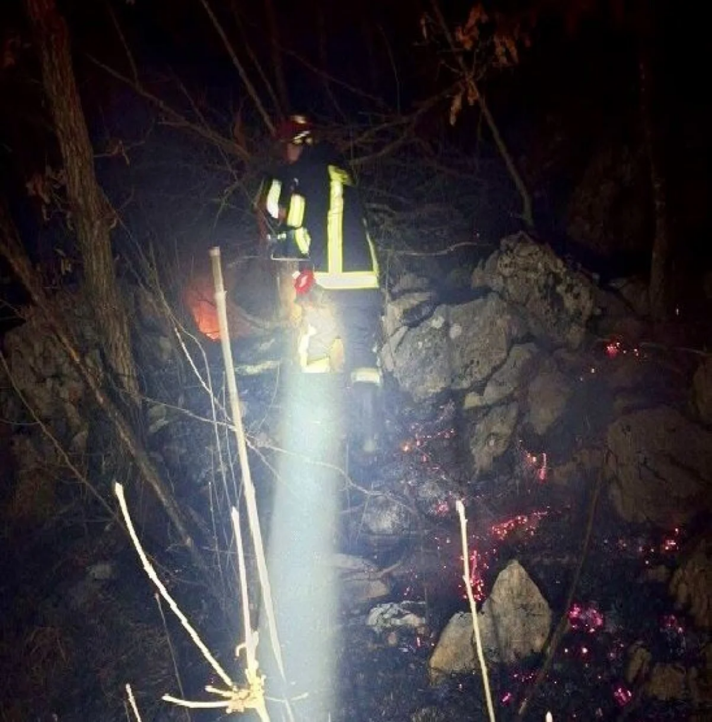 Kotor: Požar u Donjim Krivošijama još uvijek aktivan, gori u brdima