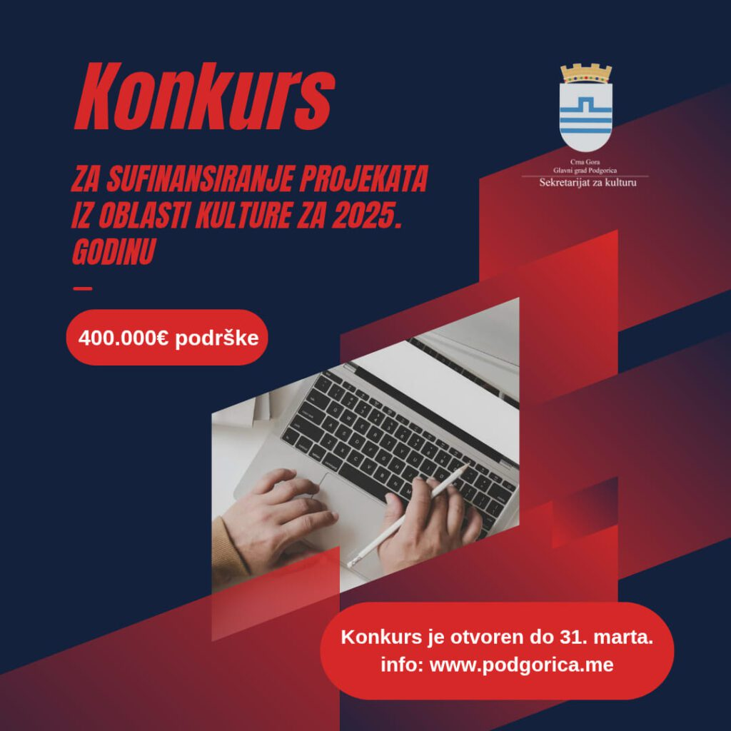 Sekretarijat za kulturu: Raspisan konkurs za projekte u kulturi vrijedan 400.000 eura