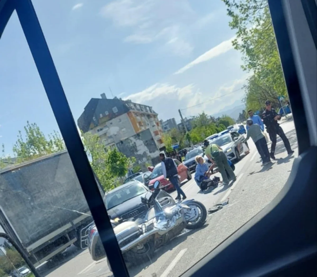 Zabjelo: Oboren motociklista, prebačen u KCCG