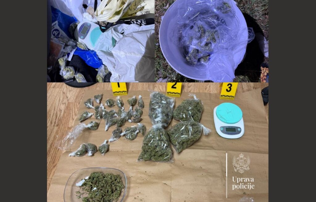 Bar: Uhapšene dvije osobe kod kojih je pronađeno skoro 600 grama marihuane
