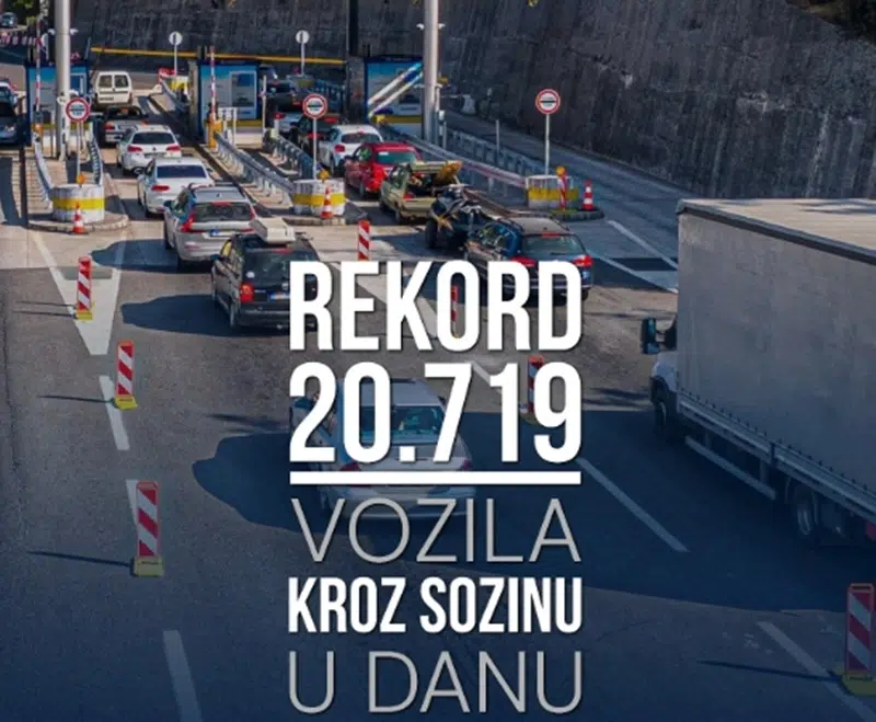 Oboren rekord: Kroz Sozinu juče prošlo 20.719 vozila