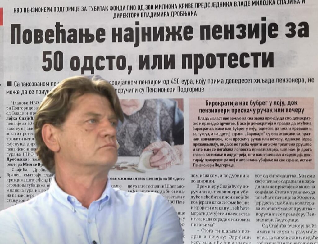 Prelević najavio proteste nepostojećeg udruženja penzionera!