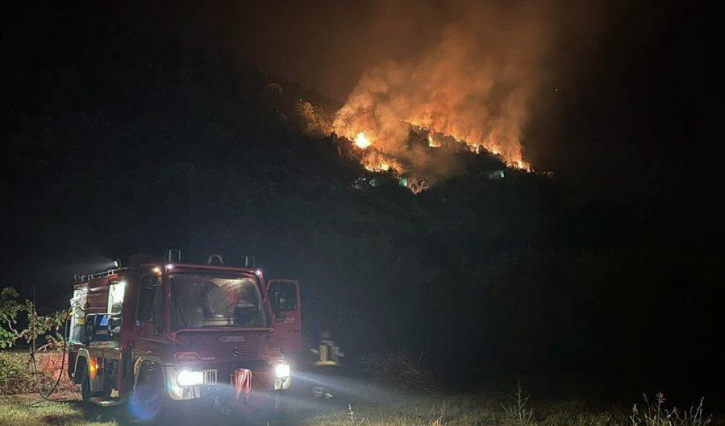 Razbuktao se požar iznad Čanja