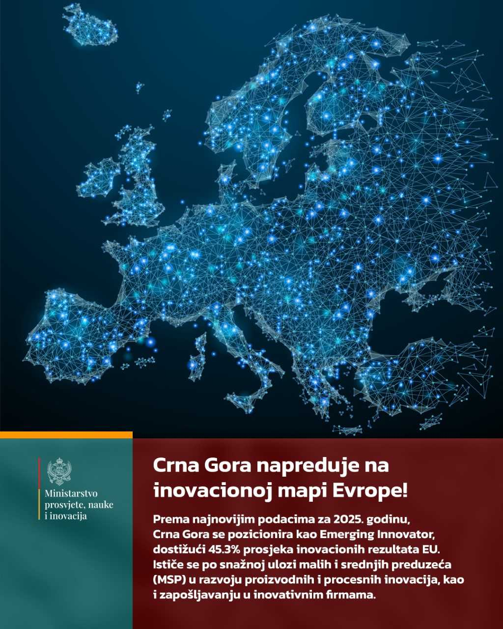 Crna Gora napreduje na inovacionoj mapi Evrope