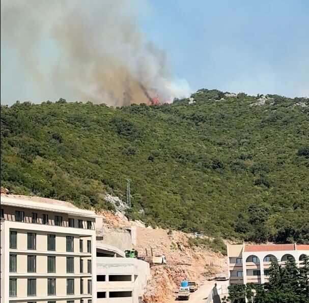 Požar u Čanju, plamen prijeti stambenim objektima