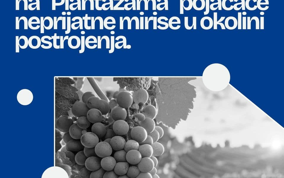 Sezona proizvodnje na “Plantažama” pojačaće neprijatne mirise u okolini postrojenja