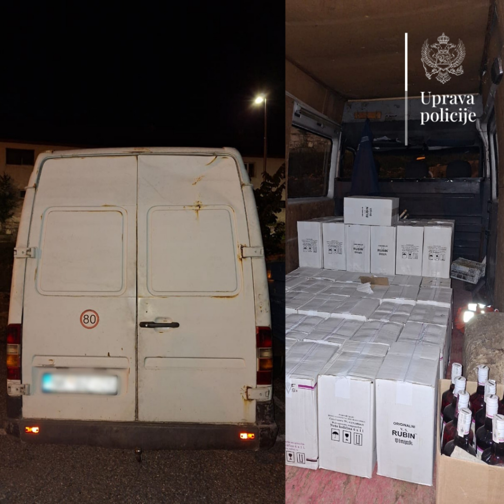 U Šavniku kontrolisan kombi: Oduzeto 340 flaša vinjaka bez odgovarajuće dokumentacije